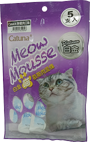 白金喵慕斯肉泥條14克-鮮雞肉口味 5支/包
Catuna Meow Mousse