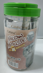 白金喵慕斯肉泥條14克-鮪+鰹魚口味 30支/桶
Catuna Meow Mousse
