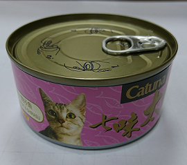 七味太郎貓罐170克-鮪魚+吻仔魚
Catuna