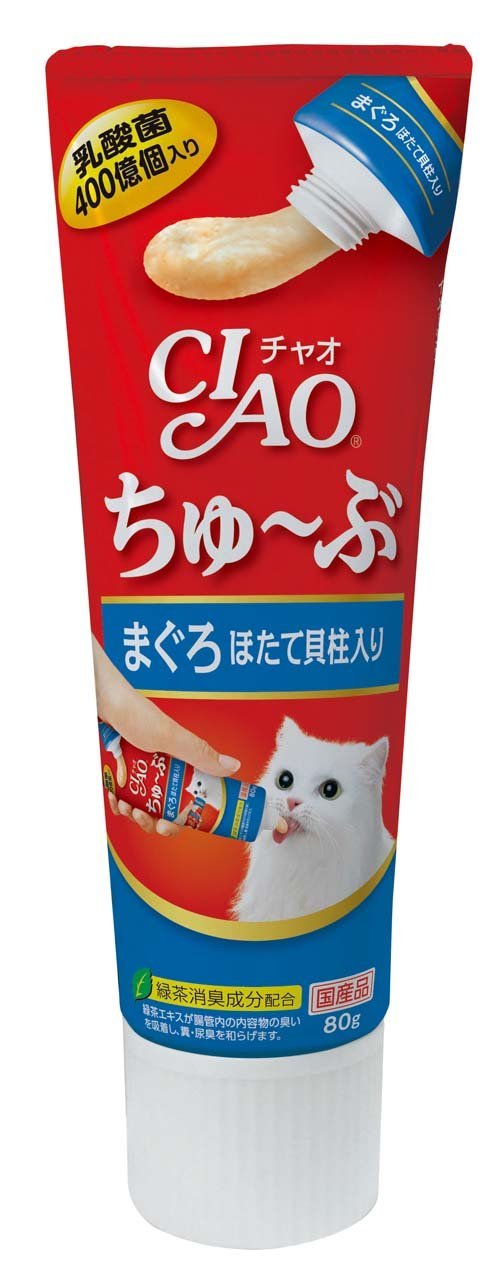 日本 CIAO 啾嚕乳酸菌肉泥膏 鮪魚扇貝 80g