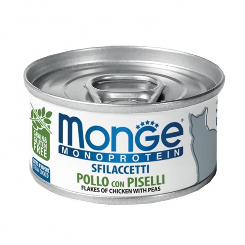 Monoprotein 頂級義大利系列 無穀肉塊貓罐 雞肉+豌豆
Monoprotein Flakes Chicken with Peas