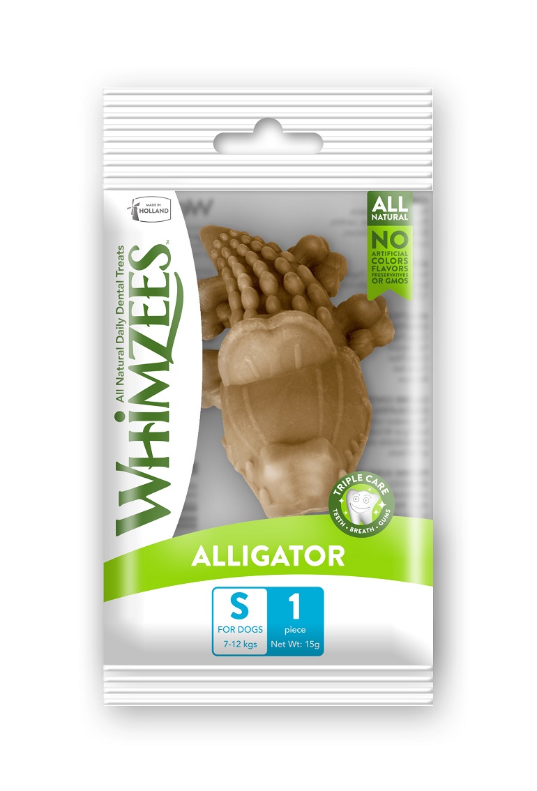 唯潔鱷魚型潔牙骨S(嘗鮮包)
Whimzees Alligator S single pack