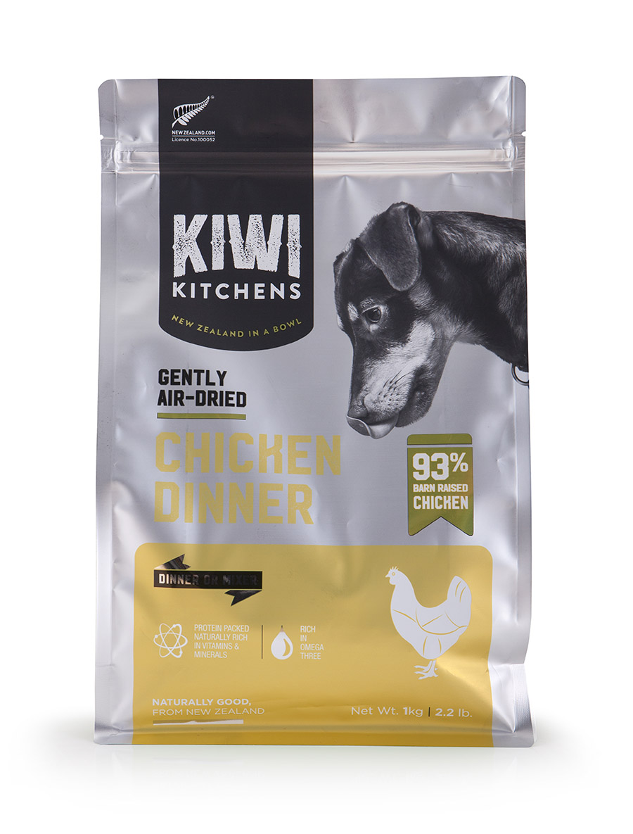 奇異廚房 醇鮮風乾犬糧 穀飼嫩雞
Kiwi Kitchens:Gently Air-Dried BARN RAISED CHICKEN DINNER