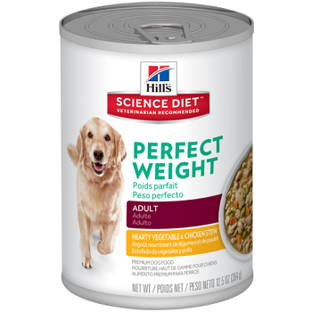 希爾思™寵物食品 完美體重 成犬 蔬菜燉雞肉(型號00010125)
Science Diet Adult Perfect Weight Chicken & Vegetable Entrée Dog Food