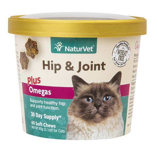 貓咪專用葡萄糖胺咀嚼錠
NaturVet Hip & Joint Chews for Cats