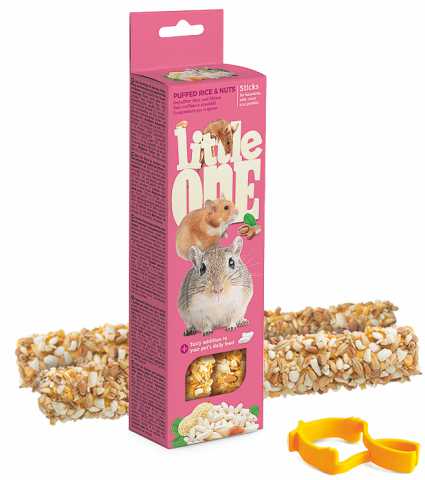 Little One 堅果米果棒(倉鼠、黃金鼠等鼠類用)
Little One Sticks for hamsters, rats, mice and gerbilswith puffed rice and nuts