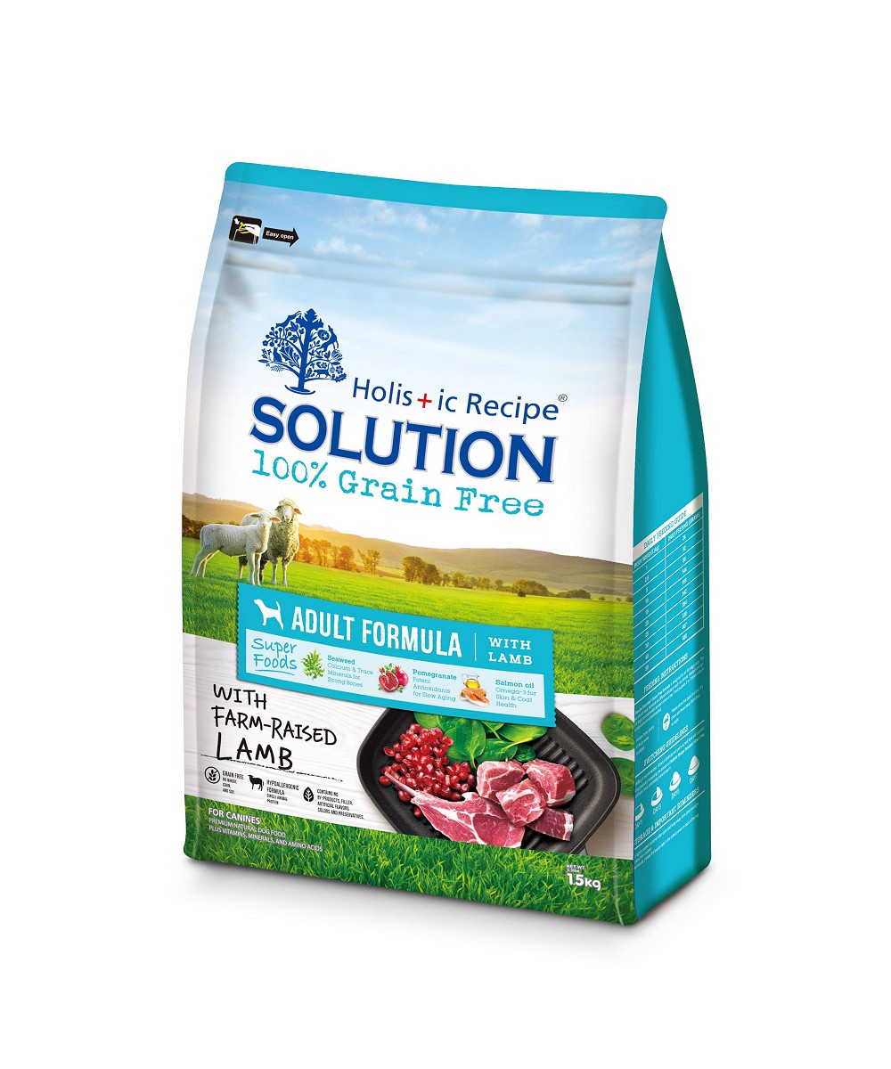 新耐吉斯無穀成犬羊肉配方
Holistic Recipe Solution Grain Free with Lamb Adult Dog Formula