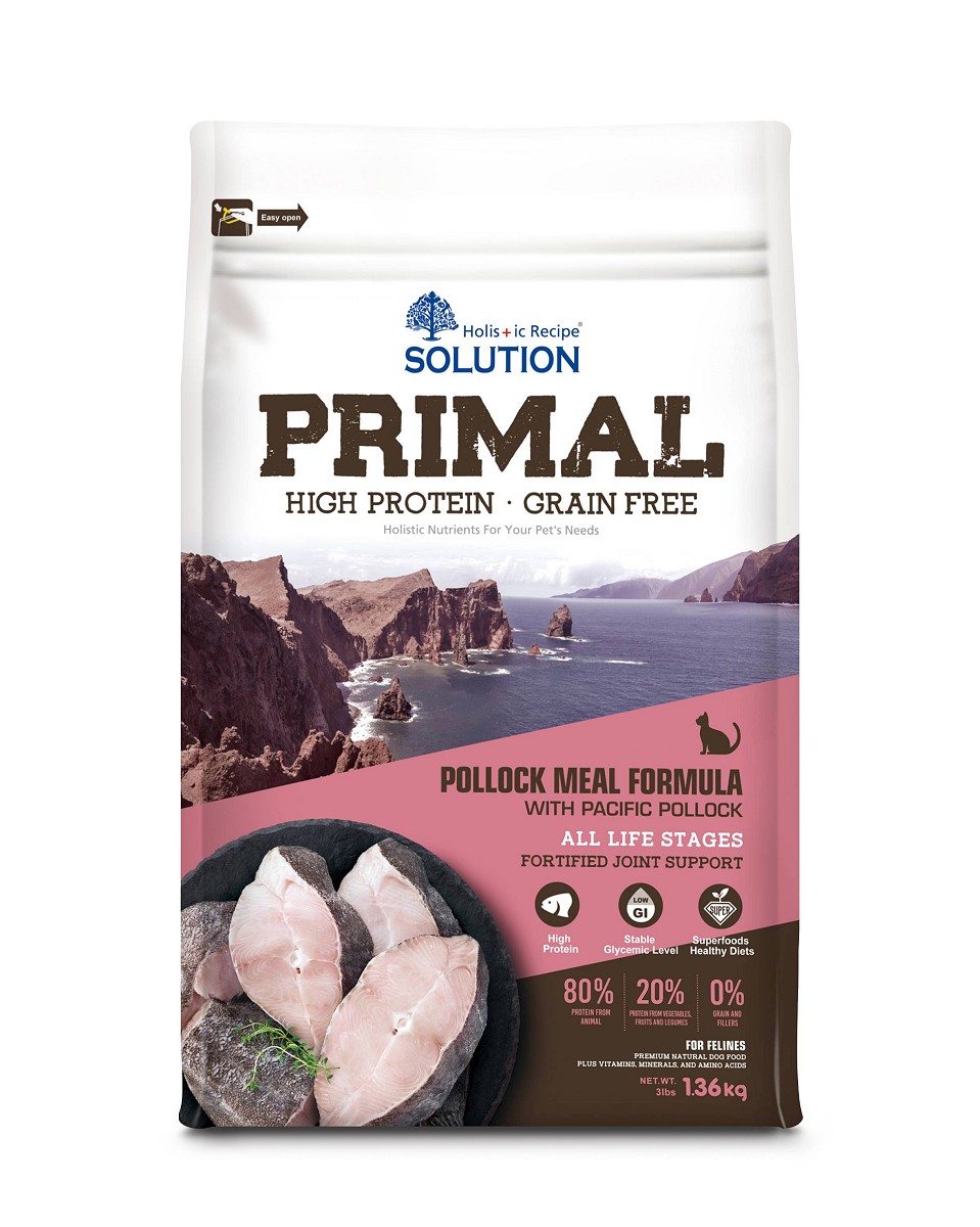 新耐吉斯源野高蛋白無穀全齡貓鱈魚配方
Holistic Recipe Solution Primal with Pollock Cat Formula