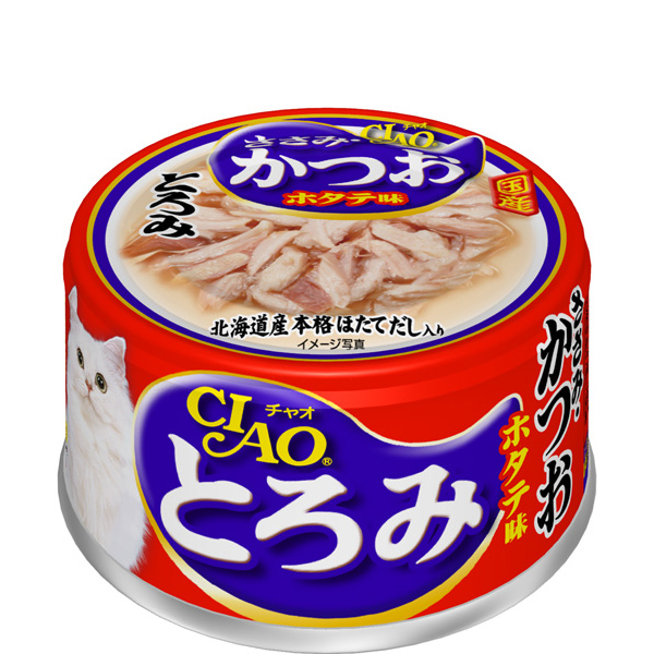 CIAO超香濃雞肉 (A-44) 貓罐 (雞肉鰹魚干貝) 80G
