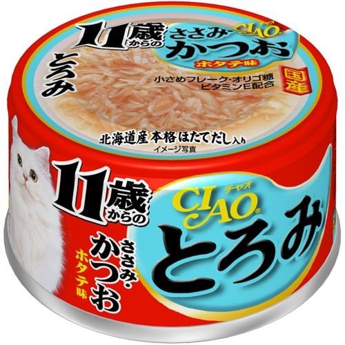 CIAO超香濃雞肉 (A-47) 11歲 貓罐(雞肉鰹魚干貝) 80G
