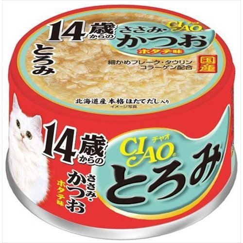 CIAO超香濃雞肉 (A-55) 14歲 貓罐(雞肉鰹魚干貝) 80G

