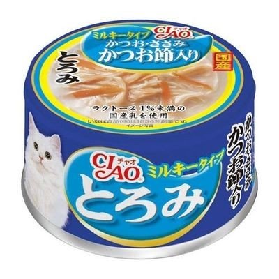 CIAO超香濃雞肉(A-113國產乳 香貓罐(雞肉鰹魚柴魚片80G
