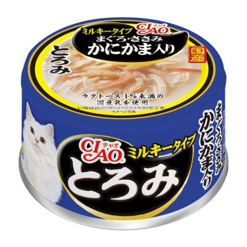 CIAO超香濃雞肉(A-112)國產乳香貓罐(雞肉鮪魚蟹味棒)80G