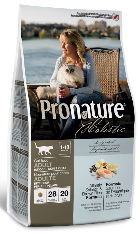 創鮮P.H.成貓 大西洋鮭魚＆糙米
Pronature Holistic Adult Cat - Indoor -Skin & Coat Atlantic Salmon & Brown Rice