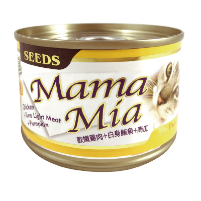 MamaMia愛貓軟凍餐罐(鮮嫩雞肉+白身鮪魚+南瓜)
MamaMia(Chicken+ Tuna Light Meat+ Pumpkin in soft jelly)
