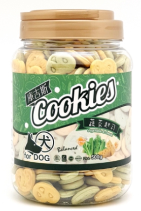 庫吉斯-蔬菜+起司風味犬用蝴蝶餅 500G
Cookies-Vegetable&Cheese