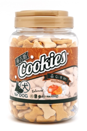 庫吉斯-南瓜+牛奶風味犬用骨形餅 500G
Cookies-Pumpkin&Milk