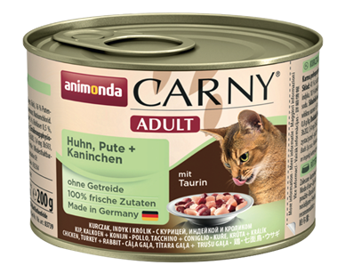 ANIMONDA CARNY 主食罐 200g 雞肉+火雞肉+兔肉