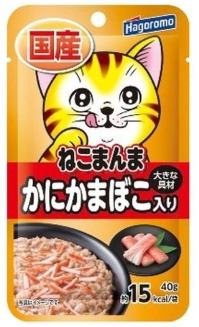 貓專用人蟹肉口味保鮮包
HAGOROMO Nekomanma Pouch Bonito,Kanikama