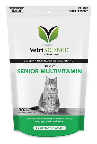 翡翠高齡貓綜合維他命軟嚼錠
Nu Cat™ Senior Cat Multivitamin Chew