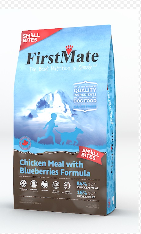 第一饗宴 無穀低敏 雞肉藍莓全犬配方(小顆粒)
FirstMate Grain Free Chicken Meal with Blueberries Formula - Small Bites