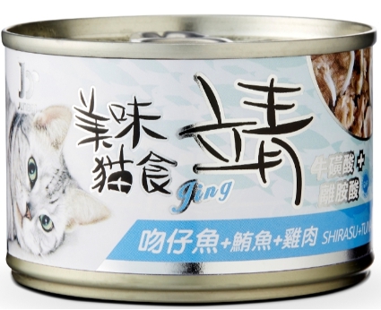 靖特級貓罐-鮪魚+雞肉+吻仔魚
Jing cat can-tuna+chicken+shirasu