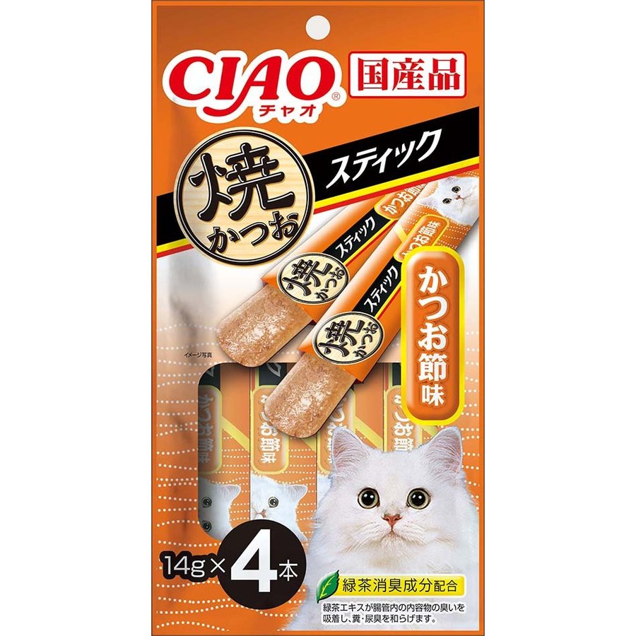 CIAO寒天鰹魚燒肉泥SC-271 柴魚片風味/14g*4入
