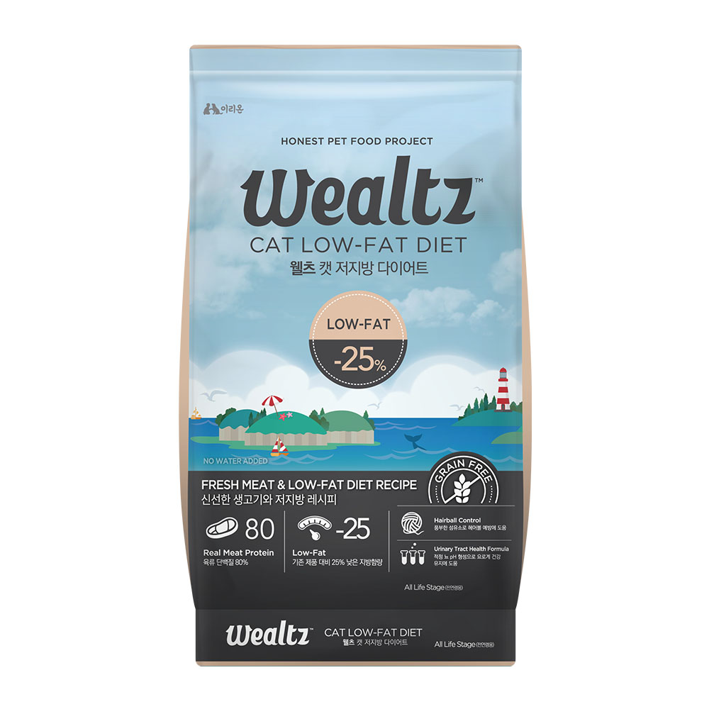 維爾滋 天然無穀寵物糧 低脂高纖貓食譜
Wealtz Cat Low-fat Diet