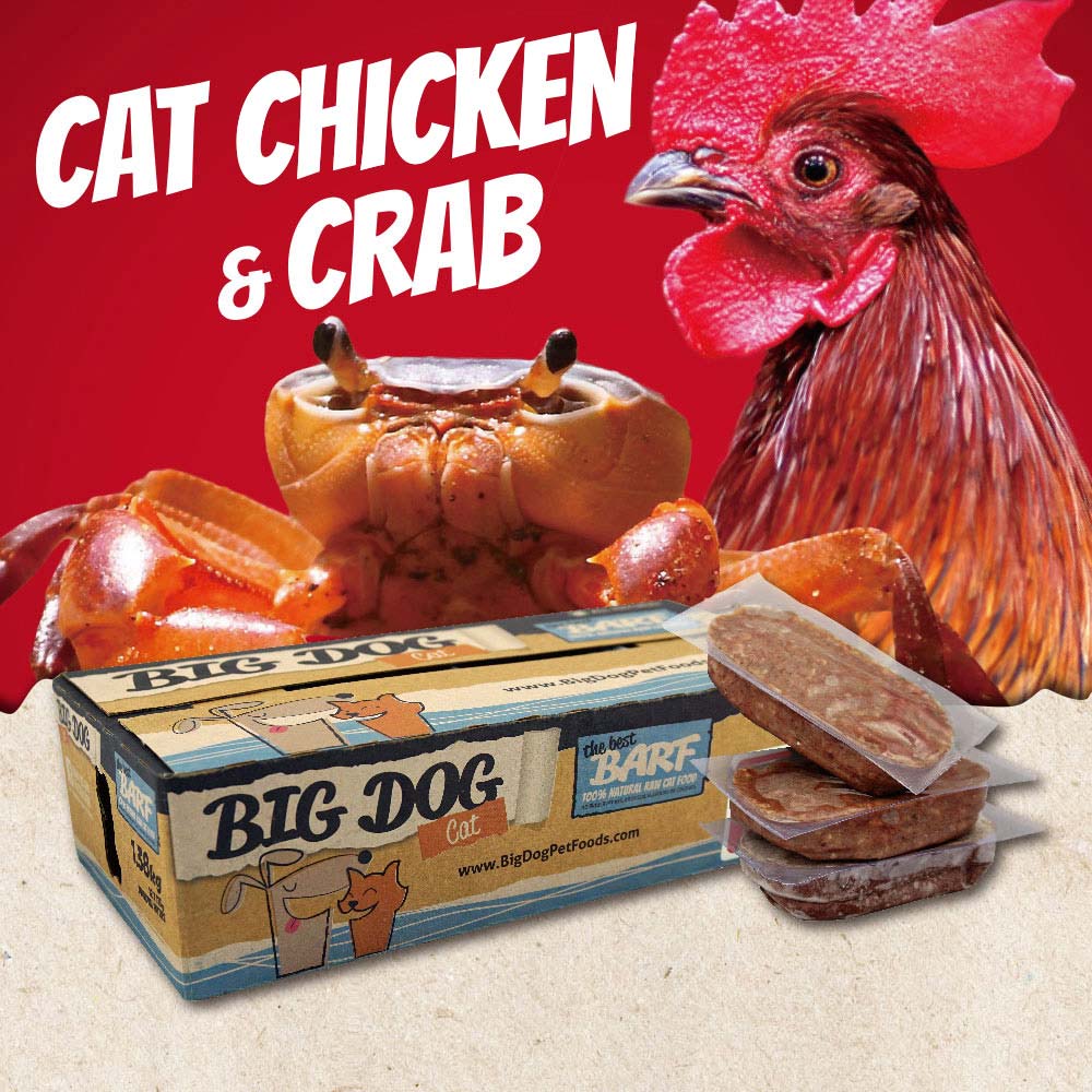 澳洲BIG DOG貓用生食肉餅｜雞肉佐螃蟹
