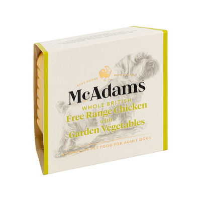 麥卡登自由放養雞佐蔬菜(犬)
McAdams Whole British Free Range Chicken with Garden Vegetables