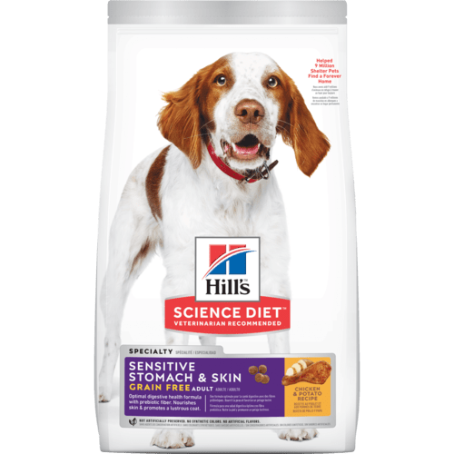希爾思™寵物食品 成犬 敏感胃腸與皮膚 無穀(型號NP00603929)
Science Diet Adult Sensitive Stomach & Skin Grain Free dog food