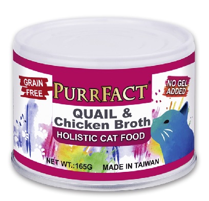 波菲特貓用主食罐(無加膠)【安心鶉配方】
Purrfact Quail Chicken Broth Holistic Cat Food