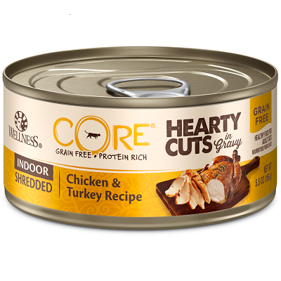 CORE 無穀系列厚切肉片主食貓罐 (室內貓 雞肉&火雞肉)
CORE® Hearty Cuts Indoor Chicken & Turkey