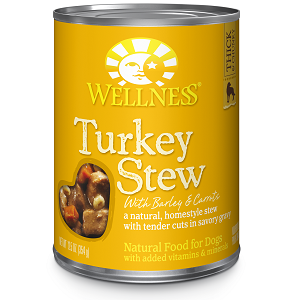 全方位主食狗罐 (火雞肉燉胡蘿蔔和大麥)
Wellness Homestyle Stew Turkey Stew with Barley & Carrots