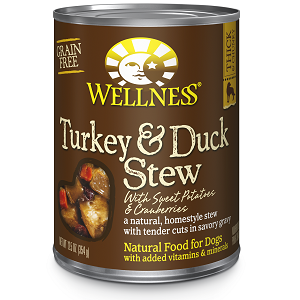 全方位主食狗罐 (火雞肉和鴨肉燉蔓越莓和地瓜)
Wellness Homestyle Stew Grain Free Turkey & Duck Stew with Sweet Potatoes & Cranberries