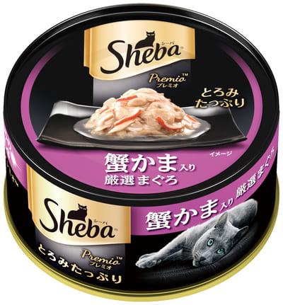SHEBA日式黑罐 成貓專用 鮮煮鮪魚蟹肉 75gx24x2
SPR05 SHB PREMIO Adult Kanikama 2x24x75g