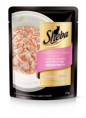 SHEBA鮮饌包 鮪魚及蟹肉(魚凍) 70gx12x2
SHEBA Tuna&Crab stick 70g (12x2)