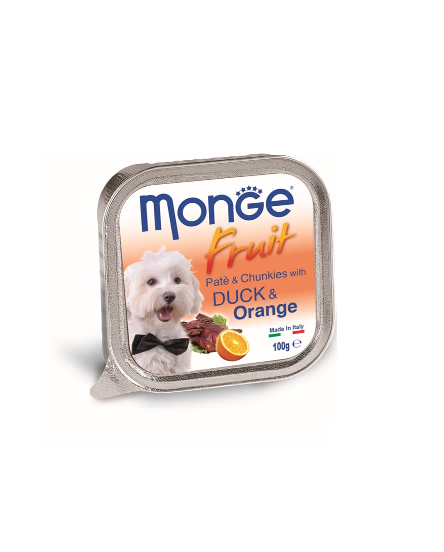 瑪恩吉 倍愛滿滿蔬果 鴨肉+橘子 主食犬餐盒
MONGE Fruit Paté and Chunkies with Duck and Orange