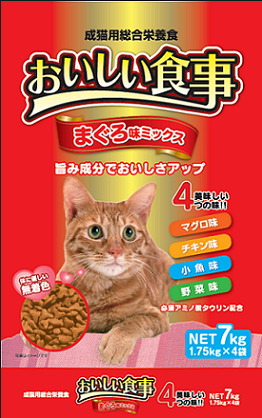 美味食堂成貓綜合營養貓糧（鮪魚風味）7公斤(紅)