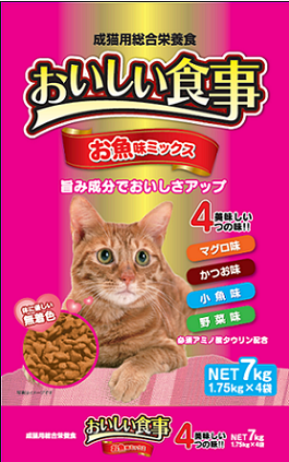 美味食堂成貓綜合營養貓糧（綜合海鮮風味）7公斤(桃紅)