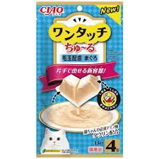 日本 CIAO 胺基酸啾嚕肉泥杯-鮪魚化毛 13gx4袋 (SC-314)