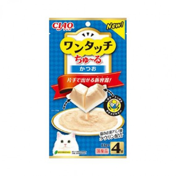 日本 CIAO 胺基酸啾嚕肉泥杯-鰹魚 13gx4袋 (SC-312)