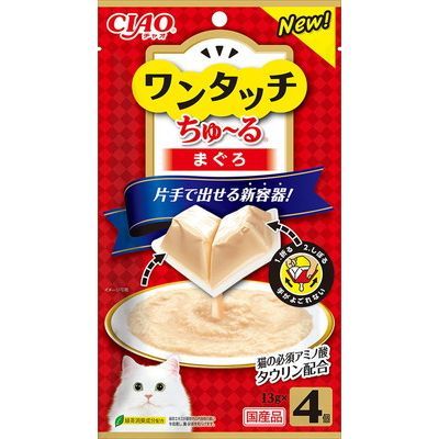 日本 CIAO 胺基酸啾嚕肉泥杯-鮪魚 13gx4袋 (SC-311)