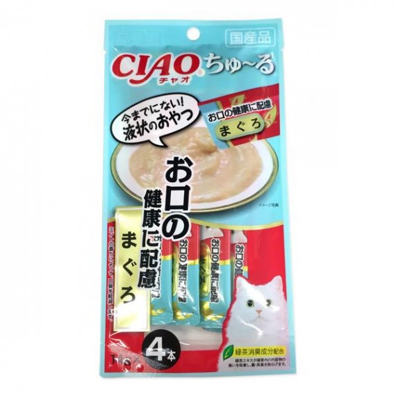 日本CIAO 啾嚕肉泥口腔健康配方-鮪魚 14g x 4袋   (SC-176)