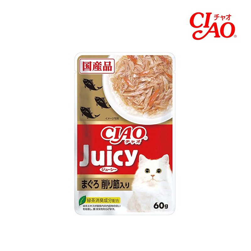 日本CIAO Juicy餐包-鮪魚+鰹魚乾 60g (IC-344)