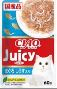 日本CIAO Juicy餐包-鮪魚+吻仔魚 60g (IC-345)