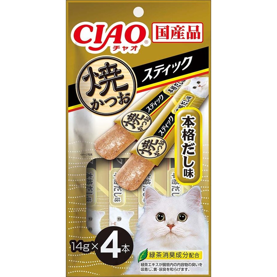 日本CIAO寒天燒鰹魚肉泥條-鰹魚高湯 14g*4袋 (SC-272)
