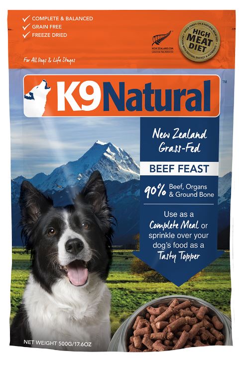紐西蘭K9凍乾生食狗狗飼料-牛肉500g