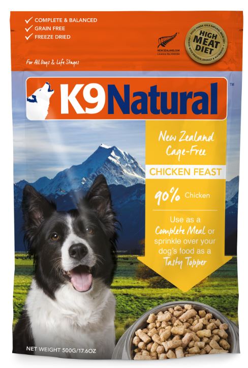 紐西蘭K9凍乾生食狗狗飼料-雞肉500g