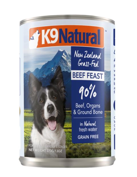 紐西蘭K9鮮燉生肉主食狗罐-無穀牛370g